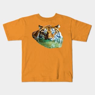 Swimming Bengal Tiger Kids T-Shirt